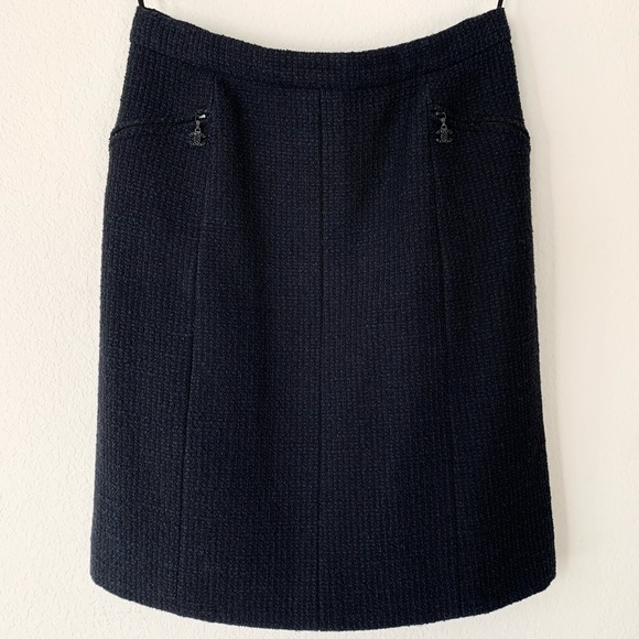 Chanel crystal logo tweed skirt - Picture 1 of 15